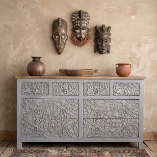 Tribal 8 Drawers Grey