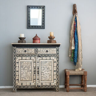 Hand Painted Eyes Sideboard