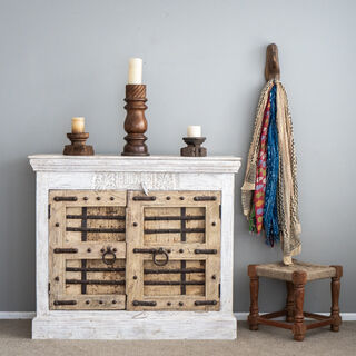 Rustic Whitewash Sideboard