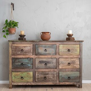 Boho Rustic 9 Drawers D