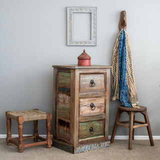 Boho Rustic Indian 3 Drawers D