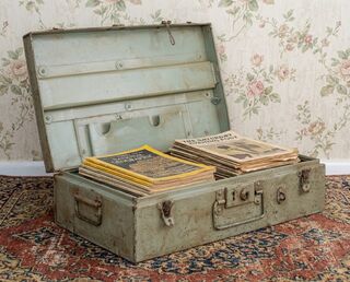 Medium Vintage Indian Metal Suitcase 18