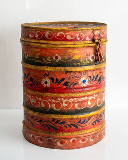 Painted Vintage Drum Large 6