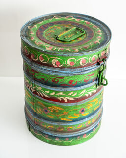 Painted Vintage Drum Large 7