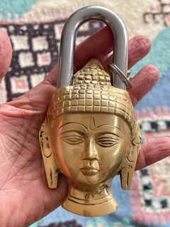 Brass Padlock Buddha