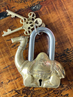 Brass Padlock Camel