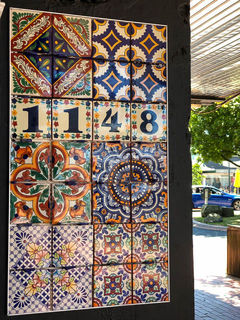 Tiled Street Number