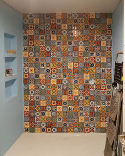 Tiled shower