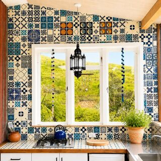 Mexican Tiled Outdoor Kitchen